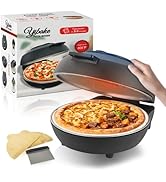YIBAKE Indoor Pizza Oven- 12’’ Electric Pizza Maker with Dual Temperature Control, Heats up to 80...