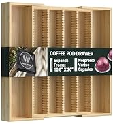 WELL WENG Larger Expandable Bamboo Organizer Holder for Counter Drawer Insert - Compatible with N...