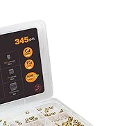 HANGLIFE Heat-Set Threaded Inserts, M2 M2.5 M3 M4 M5 M6 Assortment Box (345 Pieces) Heat Set Inse...