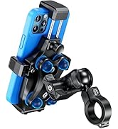 Kewig Motorcycle Phone Mount- [Vibration Dampener] [High-Speed Secure Lock] Motorcycle Cell Phone...