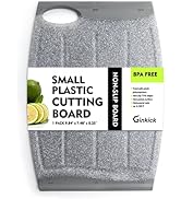 Small Plastic Cutting Board, 7.48" Mini Cutting Board for Small Kitchen Task, Non Slip Cutting Bo...