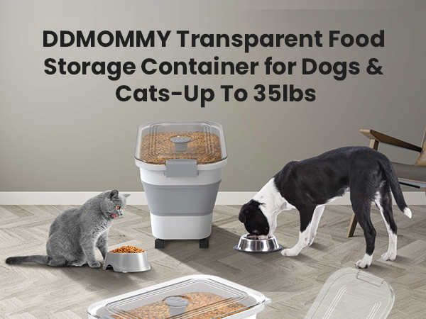 Dog Food Storage Container Collapsible Dog Food Container with Airtight Lids