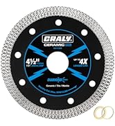 CRALY 4-1/2 Inch Super Thin Diamond Blade, 7/8 in Arbor, 4.5'' Diamond Tile Blade for Angle Grind...