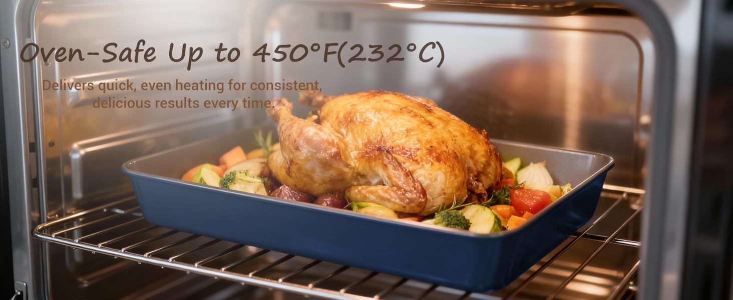 Oven-Safe Up to 450°F(232°C)