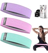 Whatafit Booty Workout Bands, Non Slip Resistance Bands for Legs and Hip, Fabric Hip Resistance E...