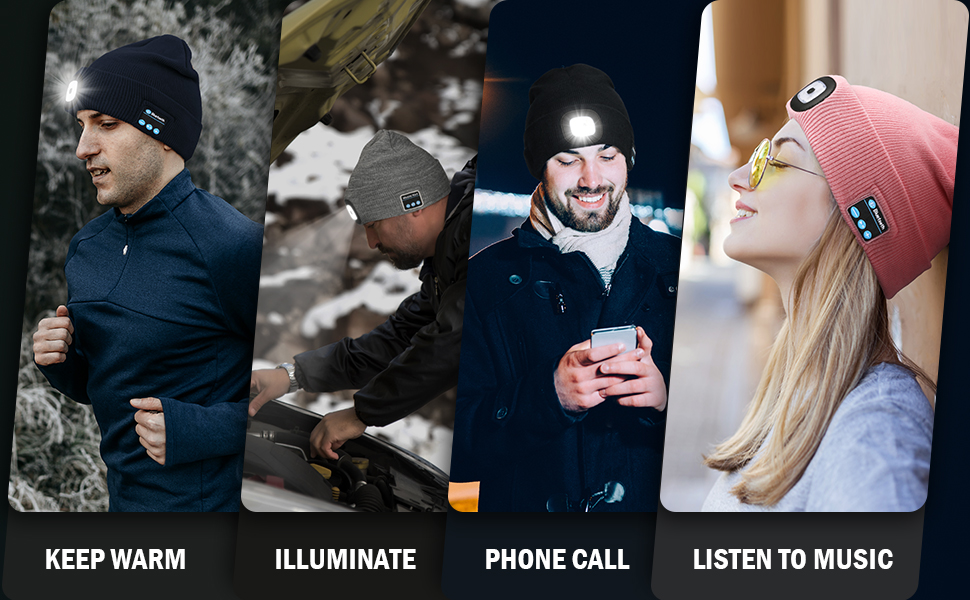 Bluetooth Beanie with Light