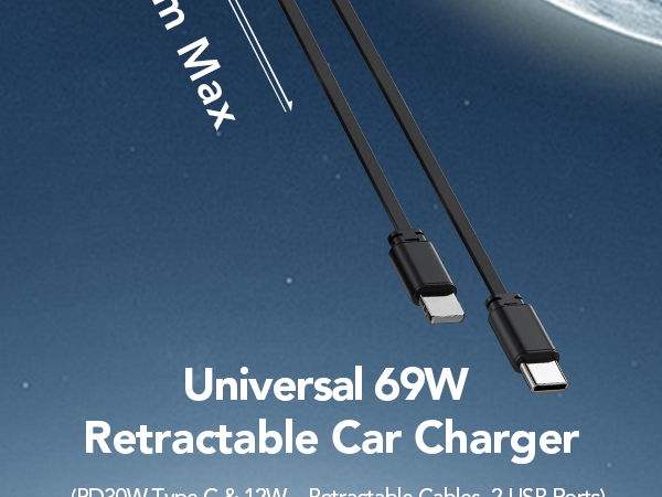 4 in 1 retractable car charger
