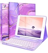FUWANG Keyboard Case for iPad 9th 8th 7th Generation 10.2 inch, Detachable 7 Colors Backlit for i...