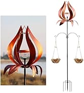 YNGFIL Solar Wind Spinners - Outdoor Garden Spinner Solar Spinning Windmill Super Large Rotating ...