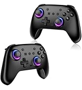 JORREP RGB Switch Controllers 2 Pack, Wireless Switch Pro Controller for Switch 2/Switch/Lite/OLE...