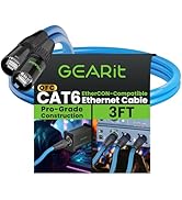 GearIT CAT6 Ethernet Cable, EtherCON-Compatible RJ45 Connectors for Pro Audio, Aluminum Shielded,...