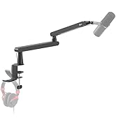 IXTECH Mic Boom Arm Stand LP Microphone Stand Low Profile Microphone Arm Adjustable for Blue Yeti...