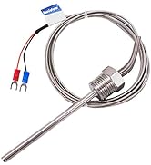 Twidec/2M NPT 1/2"inch (6X100MM) Pipe Thread Temperature Sensor Probe Two Wire Temperature Contro...
