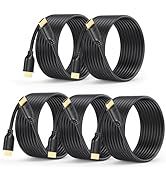 UVOOI 4K Long HDMI Cable 15 FT 5-Pack, HDMI to HDMI Cable 15 Foot High Speed HDMI 2.0 Cord 4K@60H...