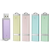 Aiibe 5 Pack 16GB 16G USB 2.0 Flash Drive Bright Thumb Drives Data Storage Memory Stick Portable ...