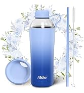Allcho Insulated Water Bottle for Women, 18 oz Stainless Steel Water Bottles, Double Walled, 2 Li...