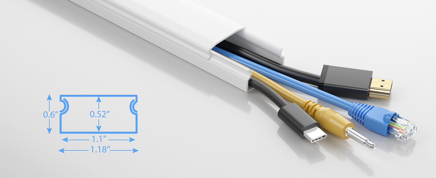 whtie large cord hider