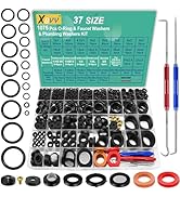 XBVV 37 Size 1075 Pcs Faucet Washers &amp; O-Rings Kit &amp; Plumbing Gasket 3-in-1 Home Universal Rubber...