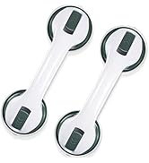 Shower Handle 12 inch Grab Bars for Bathtubs and Showers, Strong Hold Suction Cup Handle, Safety ...