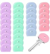 Juroicessry 48Pcs Key Cover Caps for House Key,Key Color Identifiers Covers Cute, Plastic Key Tag...