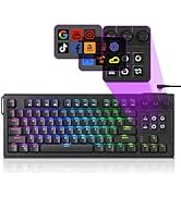 darkFlash K87PRO TKL Mechanical Keyboard with 6 LCD Stream Control Keys &amp; 3 Media Knobs – Gasket ...