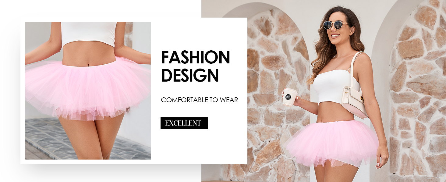 Designed with 5 layers of tulle