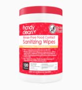 HandyClean Rinse-Free Food Contact Sanitizing Wipes Canister, Multi Surface Cleaning Supplies for...