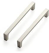 Ravinte 25 Pack Solid 5 Inch Kitchen Square Cabinet Handles Brushed Nickel Cabinet Pulls Drawer P...