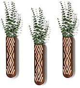 Modern Boho Wood Wall Planter Hanging Vase Wall Planter-Simple Wall Decor for Bedroom,Living Room...