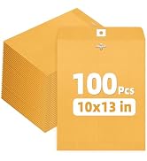 SUNEE Manilla Envelops, 10"x13" Brown Kraft Envelopes with Clasp Closure, 28-lb Paper Mailing Env...