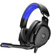 Jimonyer Gaming Headset for PC/PS4/PS5/Xbox One/Switch, Stereo Surround Sound Gaming Headphones w...