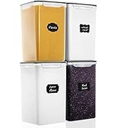 Extra Large 7qt / 6.5L/220oz Tall Food Storage Containers, WIDE &amp; DEEP, 4-Piece BPA Free Plastic ...