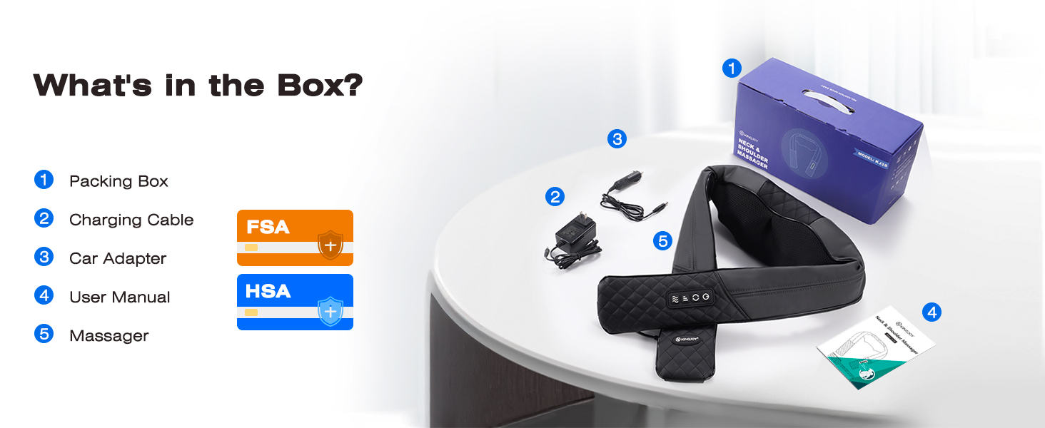 neck and shoulder massager with heat shiatsu neck and back massager shoulder massager