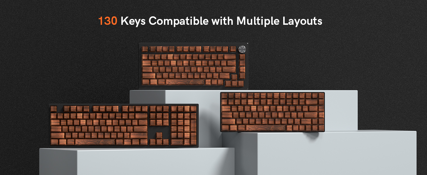 130 Keys Compatible with Multiple Layouts