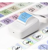 MUNBYN Portable Label Maker Machine with Tape,Bluetooth Thermal Printer with 1-Second Connect,Com...