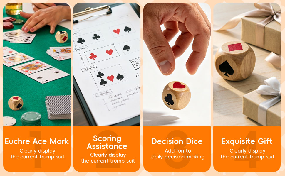 Trump indicator and scorekeeping dice set