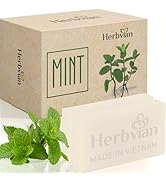 Herbvian 2 Pcs Mint Mentha Arvensis Soap Bars, Moisturizing Soap Bars, Back Ance Bath Body and Fa...