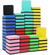 72 Pack Whiteboard Eraser for Kids and Adults, Washable and Reusable Magnetic Whiteboard Eraser f...