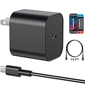 Switch 2 Charger - 60w AC Power Adapter for Nitendo 2/1, 10FT/3M Extra Long USB C Cable, Support ...