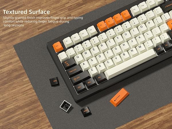PBT Keycaps, Custom Retro Keycaps Set, Keyboard Caps Cherry Profile Keycaps