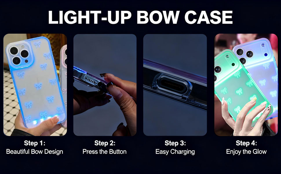 Built-in LED Phone Case, Incoming Call Flash Light Up Phone Case