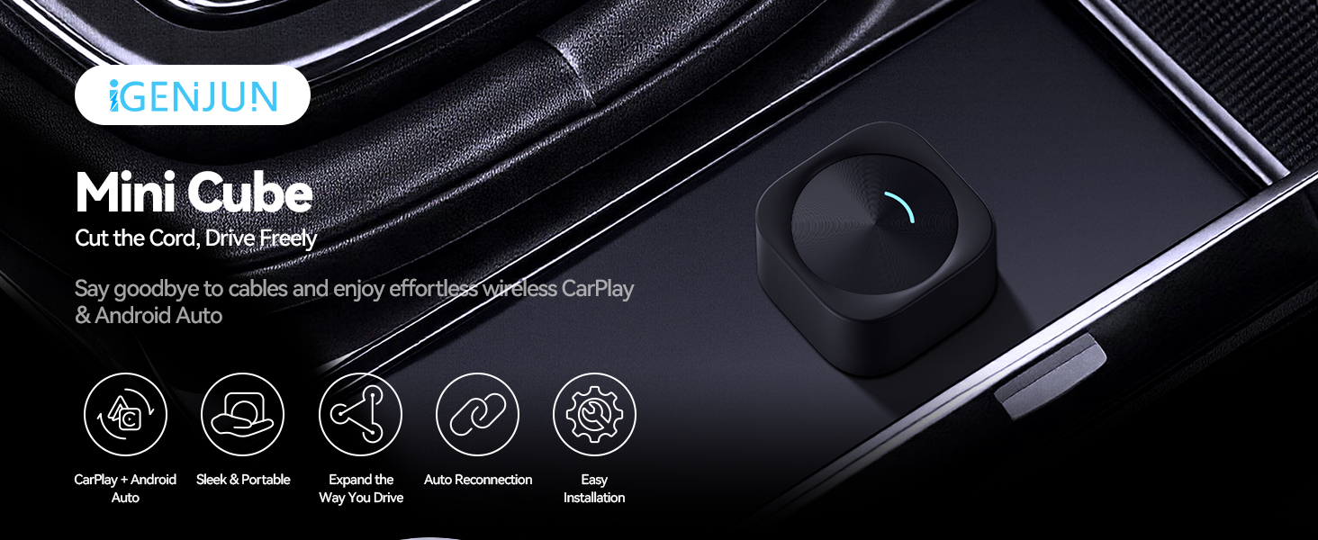 Say goodbye to cables and enjoy effortless wireless CarPlay &amp;amp; Android Auto