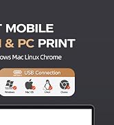 iDPRT Portable-Printer Wireless for Travel, 300DPI Inkless-Thermal-Small-Printer for Home Use, Of...