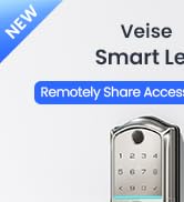 Veise VE019 Fingerprint Smart Lever Lock, App Control, Keyless Entry Door Lock with Handle, Touch...