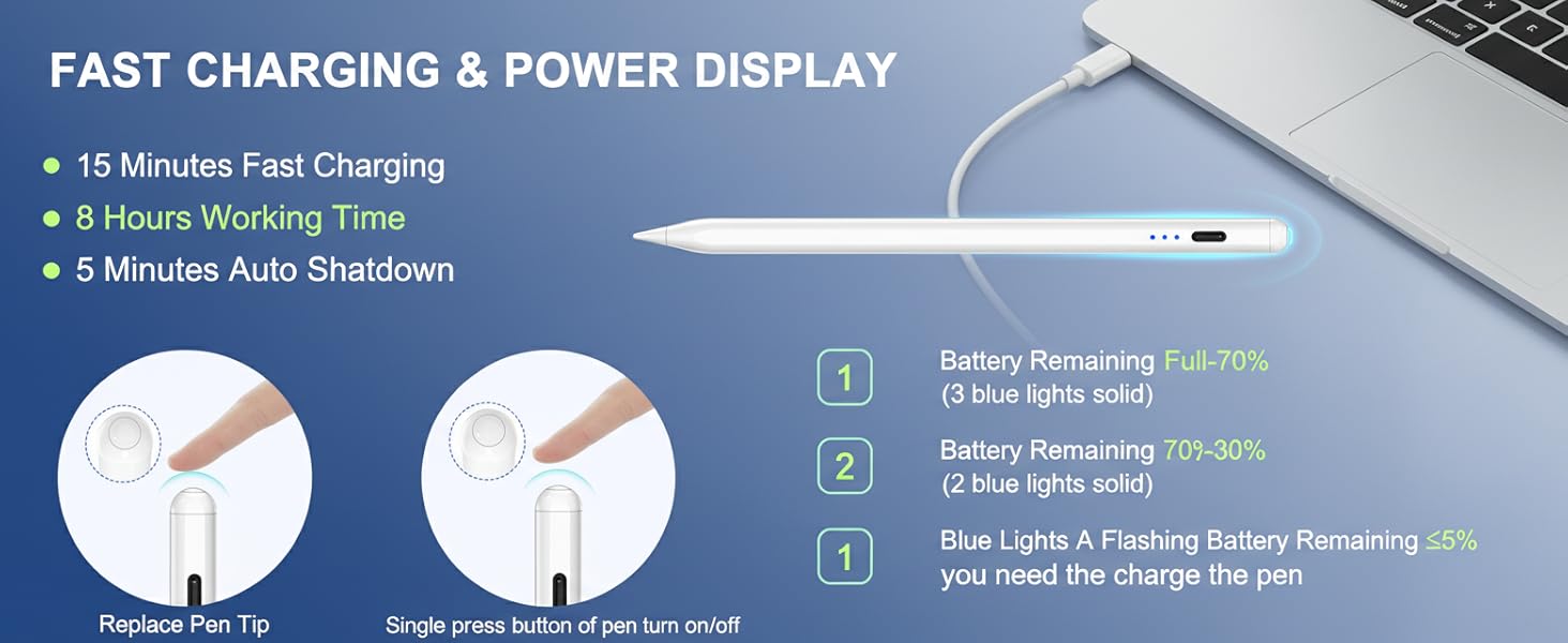 Stylus Pen for iPad 2018-2025