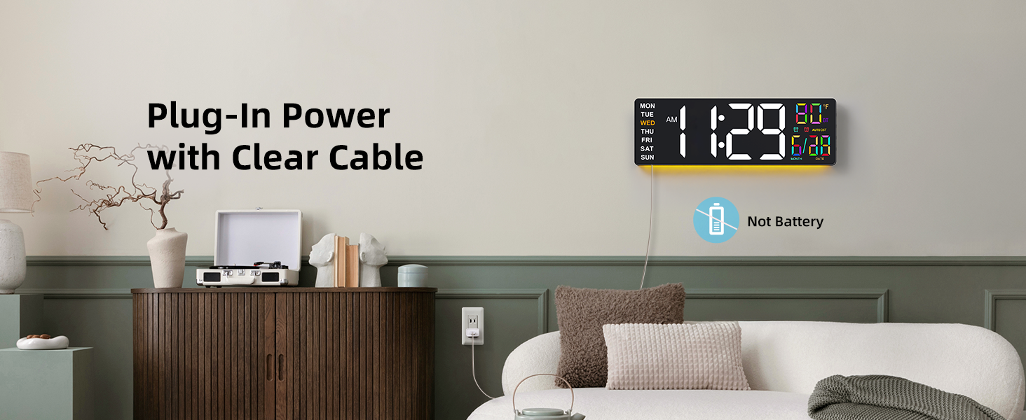 digital wall clock