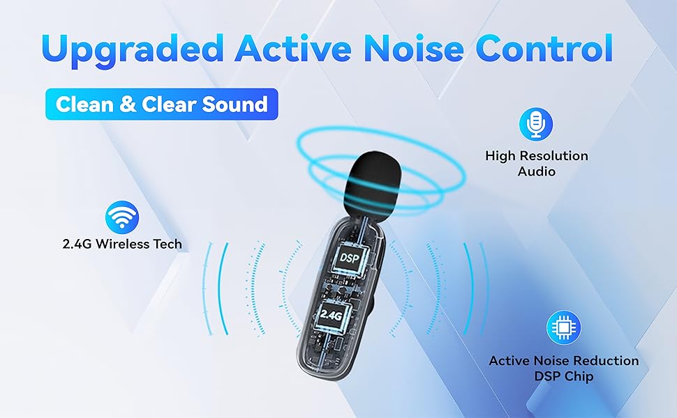 Upgraded Active Noise Control ,Clean & Clear Sound