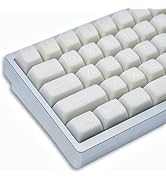dagaladoo White Jade keycaps PBT,Ceramic Key caps Style,Translucent Keyboard keycaps Cute,SA Prof...
