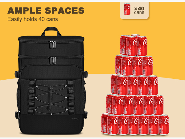 Can hold 40 cans of Coke