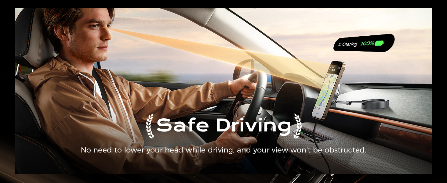No need to lower your head while driving, and your view won't be obstructed.
